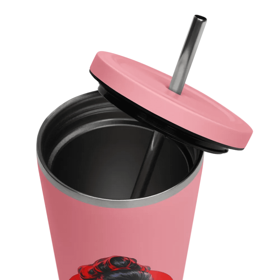 Waifu Boss 20 oz Tumbler Cup - Pink - Insulated Tumbler with a Straw v2 product image (11)