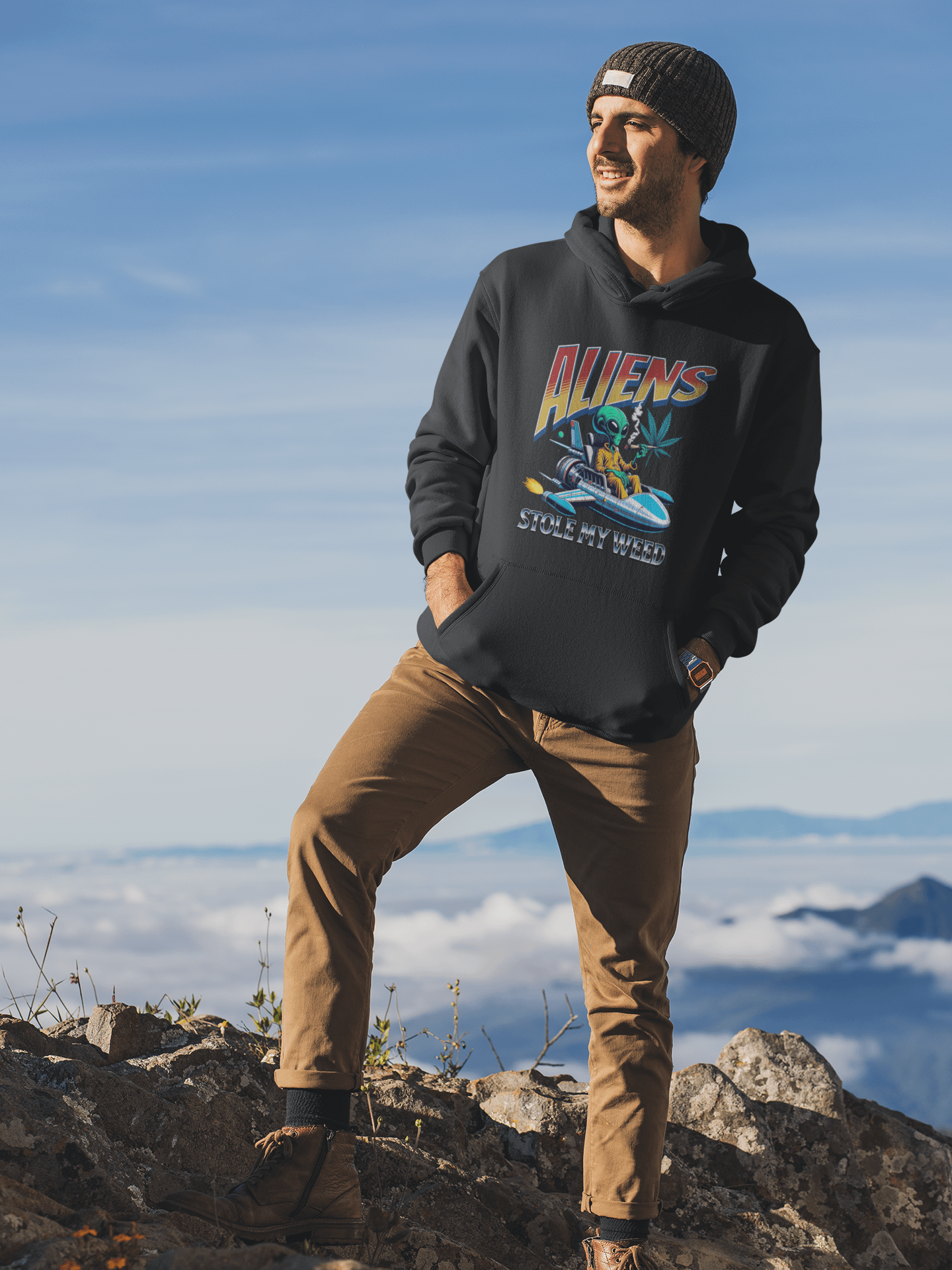 Aliens Stole My Weed - Out of this World - Stoner Style | Unisex Premium Hoodie product image (1)