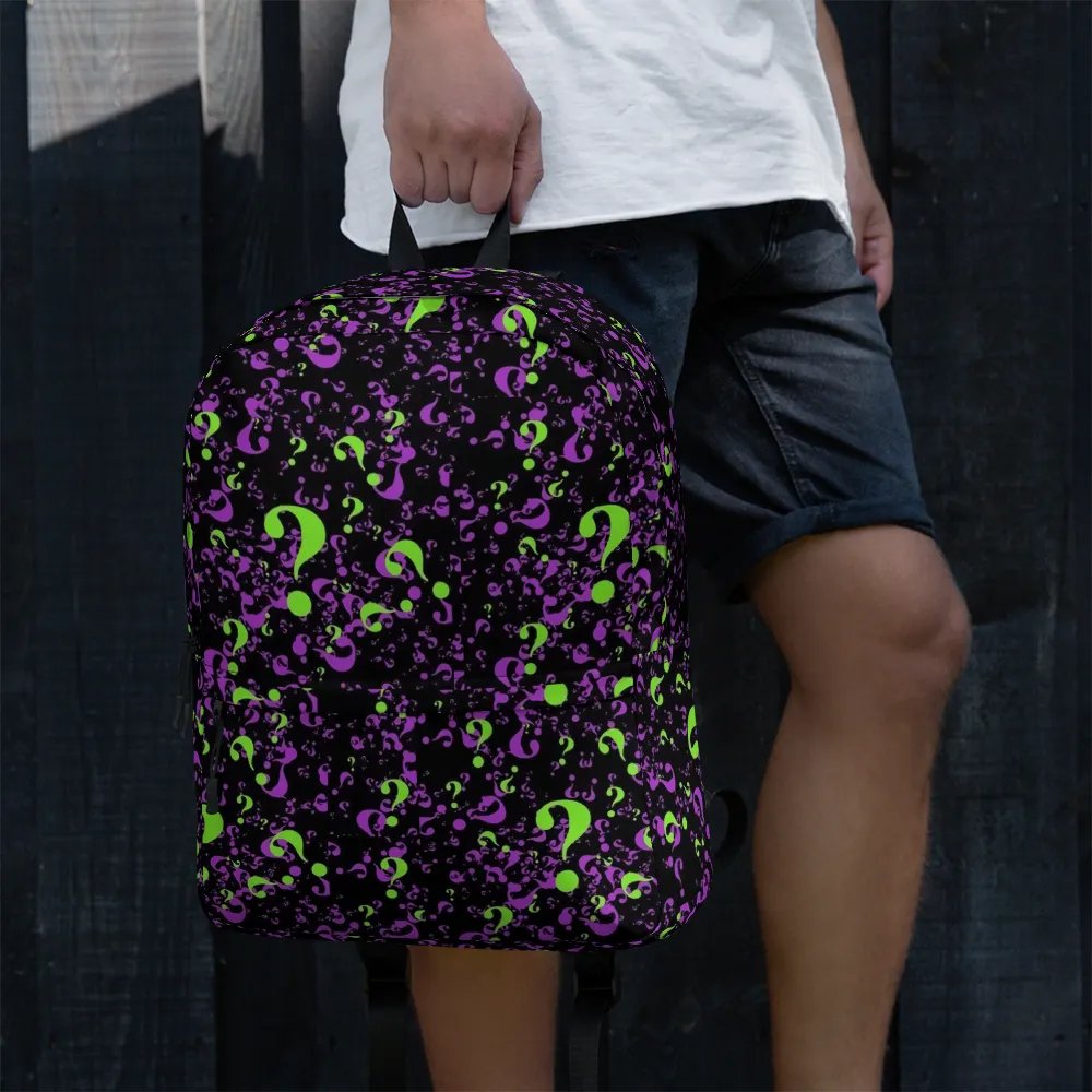 Green and Purple Riddler / All-Over Print Backpack product image (7)
