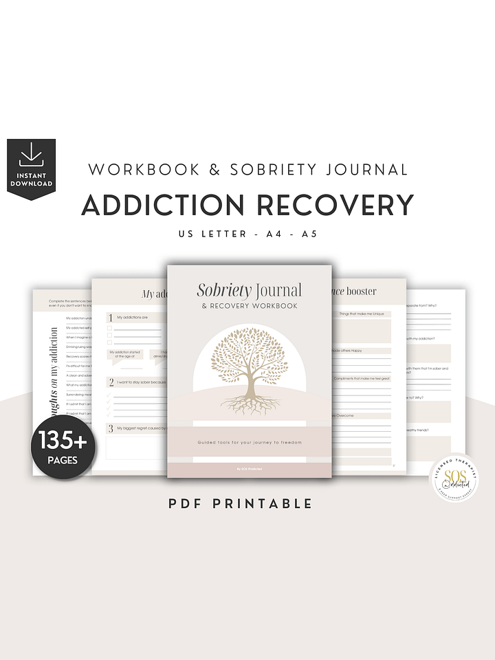 Sobriety Journal and Addiction Recovery product image (1)