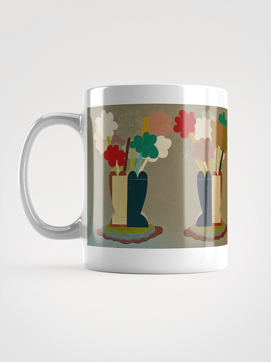 Two Flowers on White Glossy Mug product image (6)