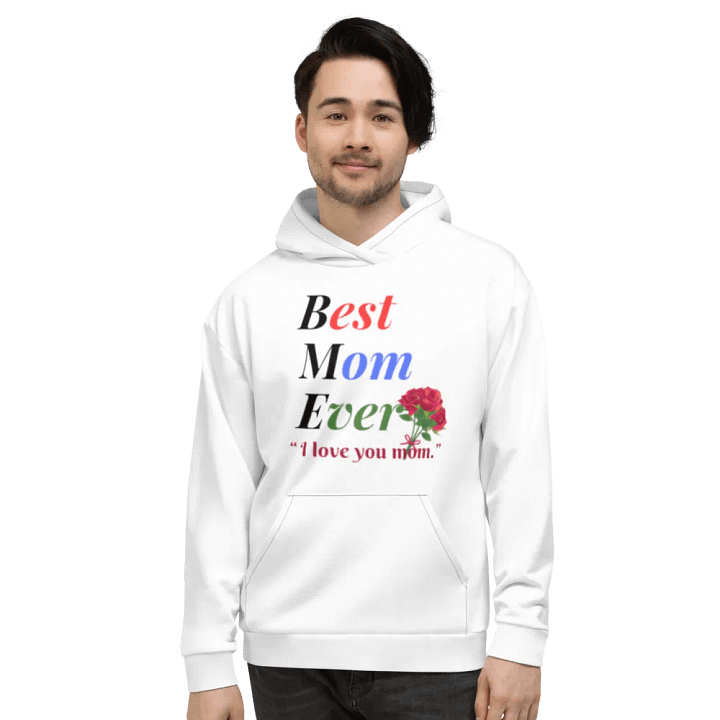 Best Mom Ever All-Over Print Recycled Unisex Hoodie product image (1)