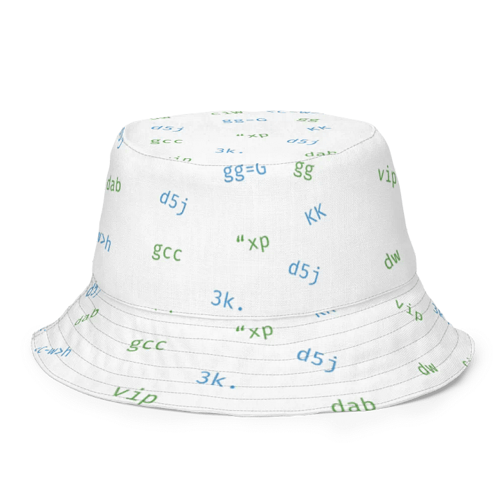 Reversible Vim motions bucket hat product image (1)