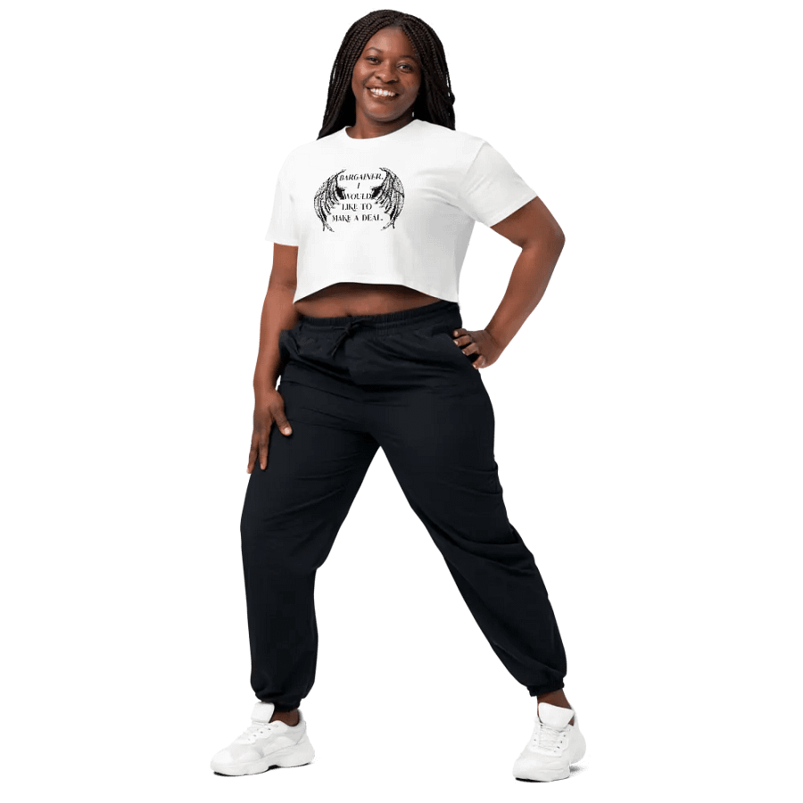 Bargainer Calling Card Women's Premium Crop Top product image (93)