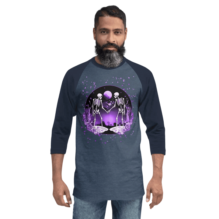 Cosmic Love Skeletons raglan Tee product image (3)