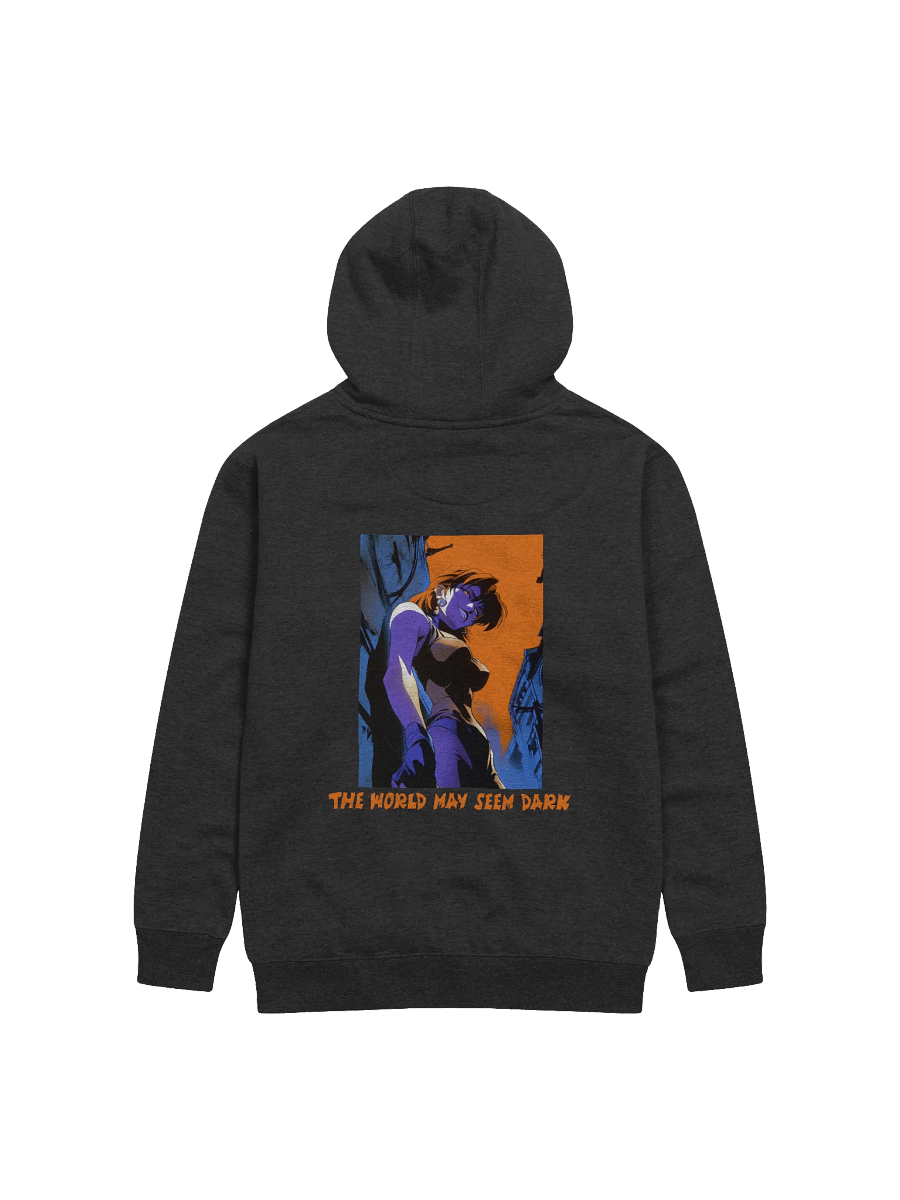 "The world may seem dark" Back Unisex Printed Hoodie product image (2)