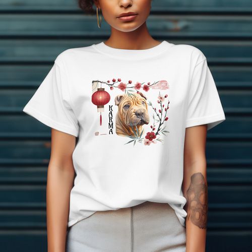 Custom Dog Picture T-Shirt with Name – Personalized Pet Shirt | Dog Lover Gift | Custom Pet Portrait Tee | cotton

White t-sh...