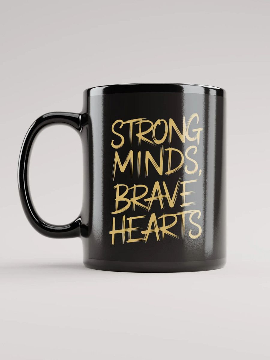 Hero Menswear "Strong Minds, Brave Hearts" Black Ceramic Mug product image (12)