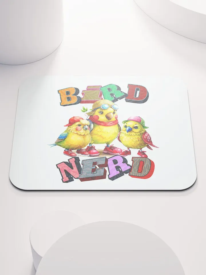 Bird Nerd Yellow Budgie Whimsical Mouse Pad product image (1)