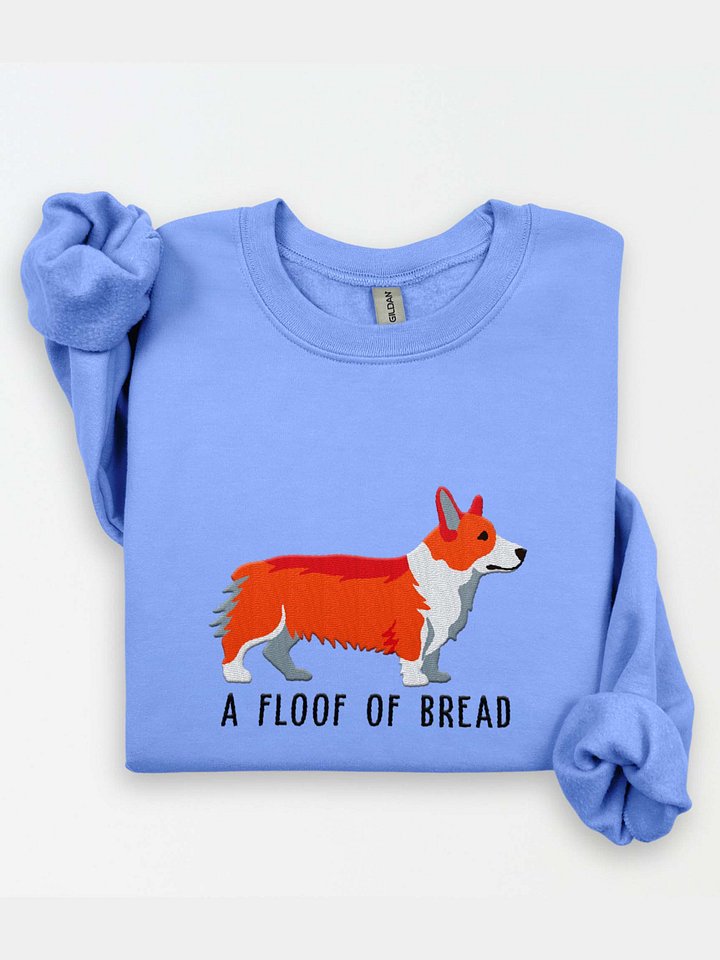A Floof of Bread Sweatshirt (Embroidered) of a Pembroke Welsh Corgi(Red) product image (1)