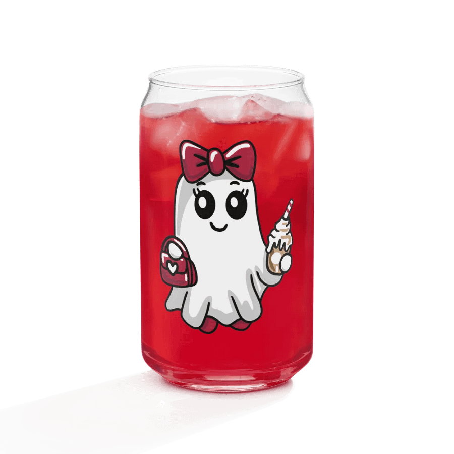 Stylish Ghost 16oz Can-Shaped Drinking Glass product image (2)