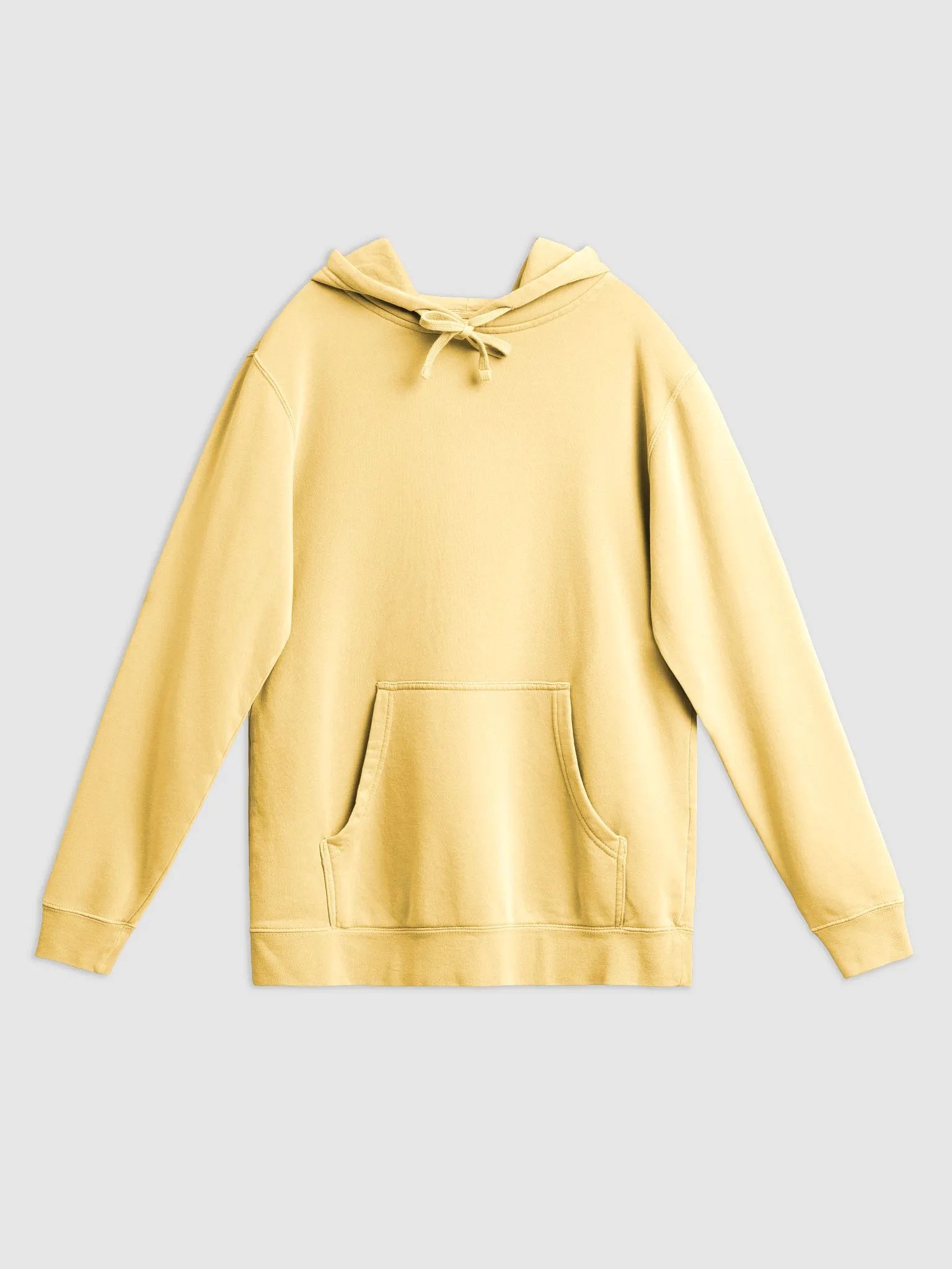 Plain Color Pigment Yellow Hoodie product image (7)