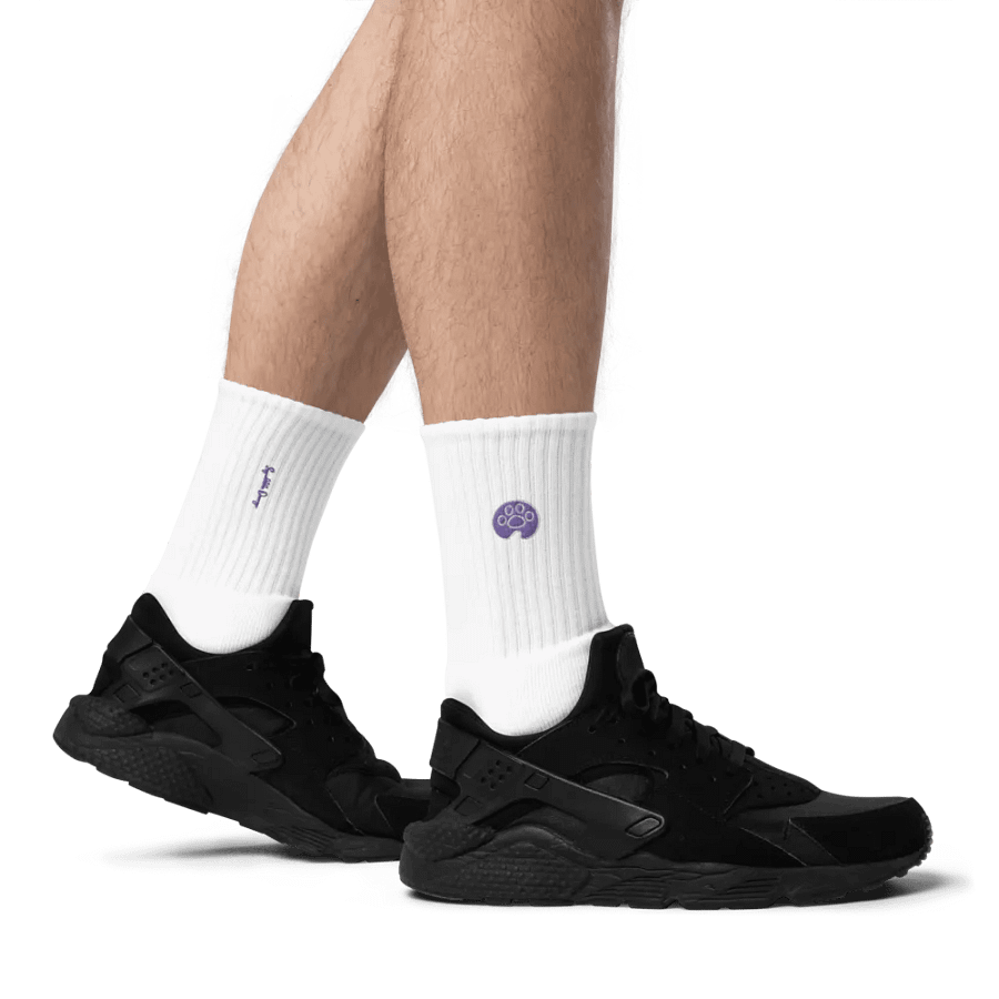 Squibble Design Paw Logo Embroidered Socks product image (7)