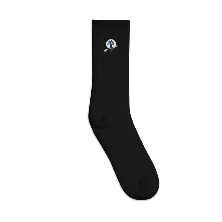 Over The Moon Embroidery Socks product image (1)