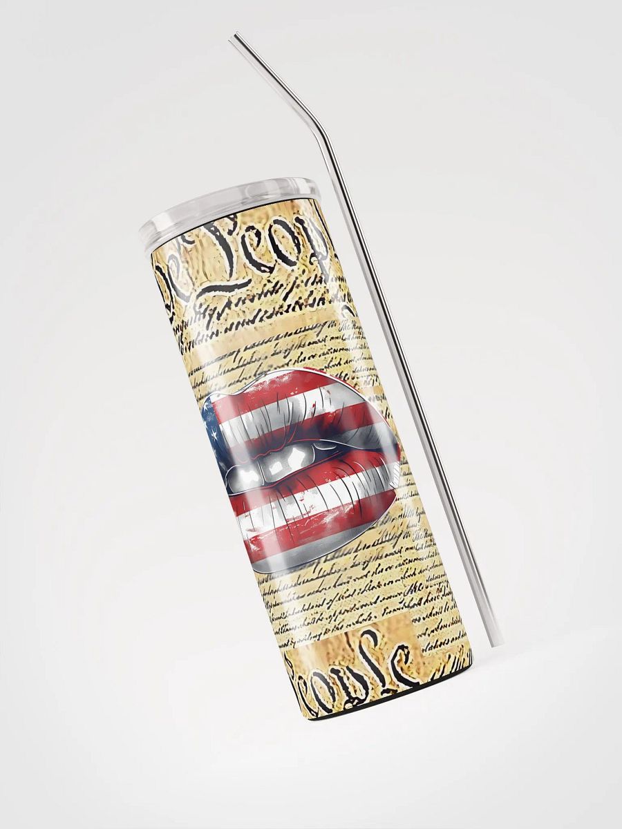 Patriotic Lips Stainless Steel Tumbler product image (3)
