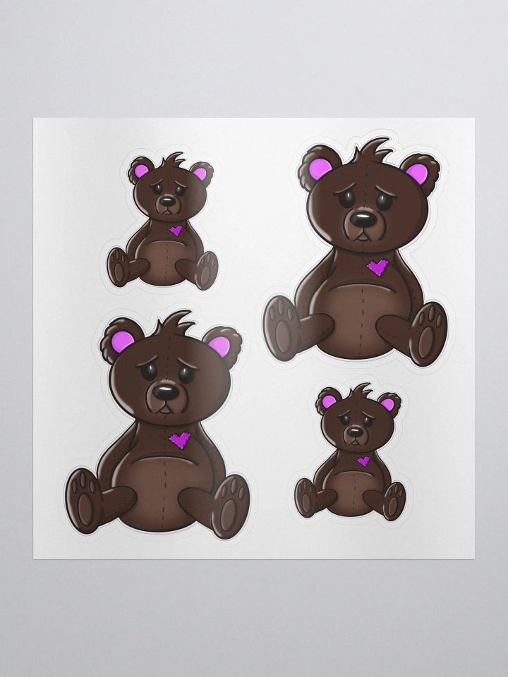Anxious Teddy Coloured Stickers product image (2)