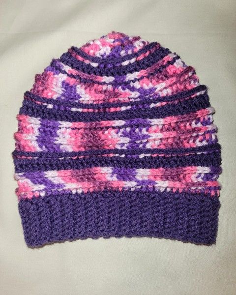 Pink and Purple Slouchy Hat product image (1)