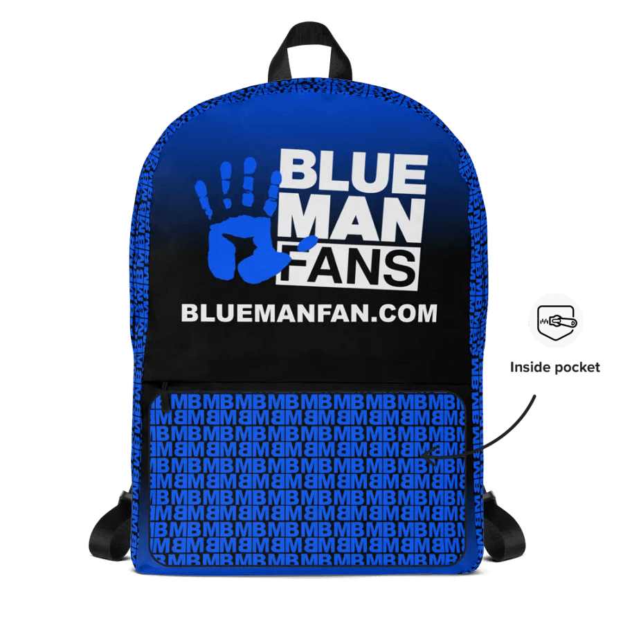 Blue Man Fans Hand Print Backpack product image (5)