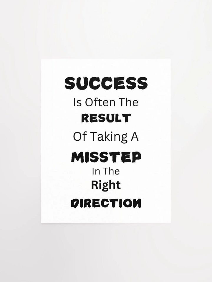 Success Misstep Motivational Poster product image (2)