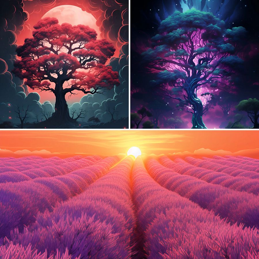 Crimson Twilight Gardens: Artistic Floral Harmony product image (4)