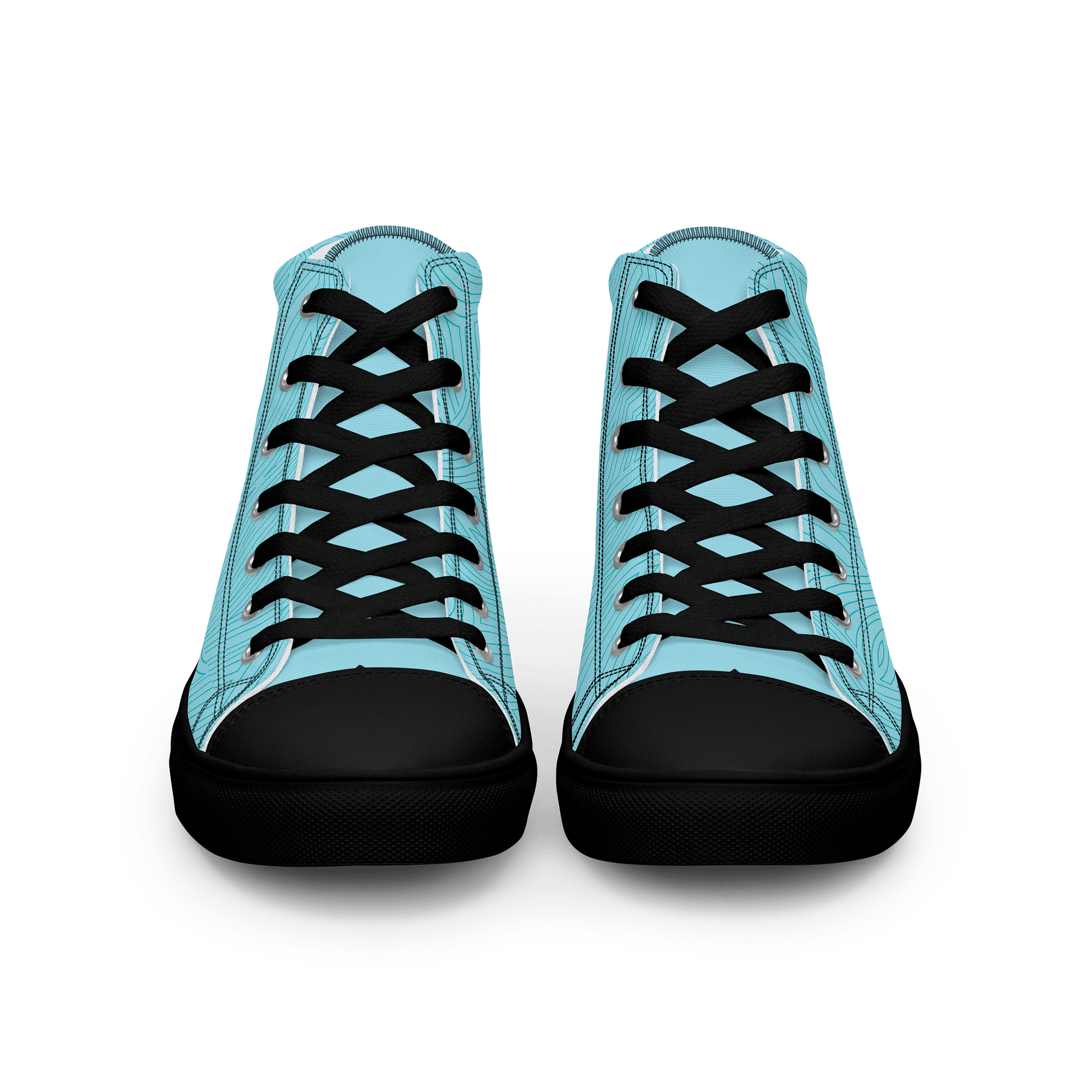 Symmetric Blue Geometric High Tops product image (3)