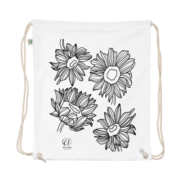 Doodle Flowers Drawstring Bag product image (1)