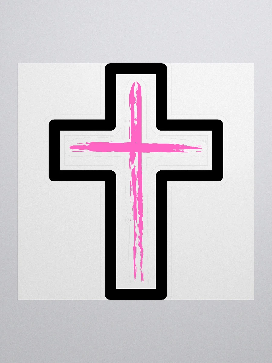 Pink Cross With Boarder Sticker product image (2)