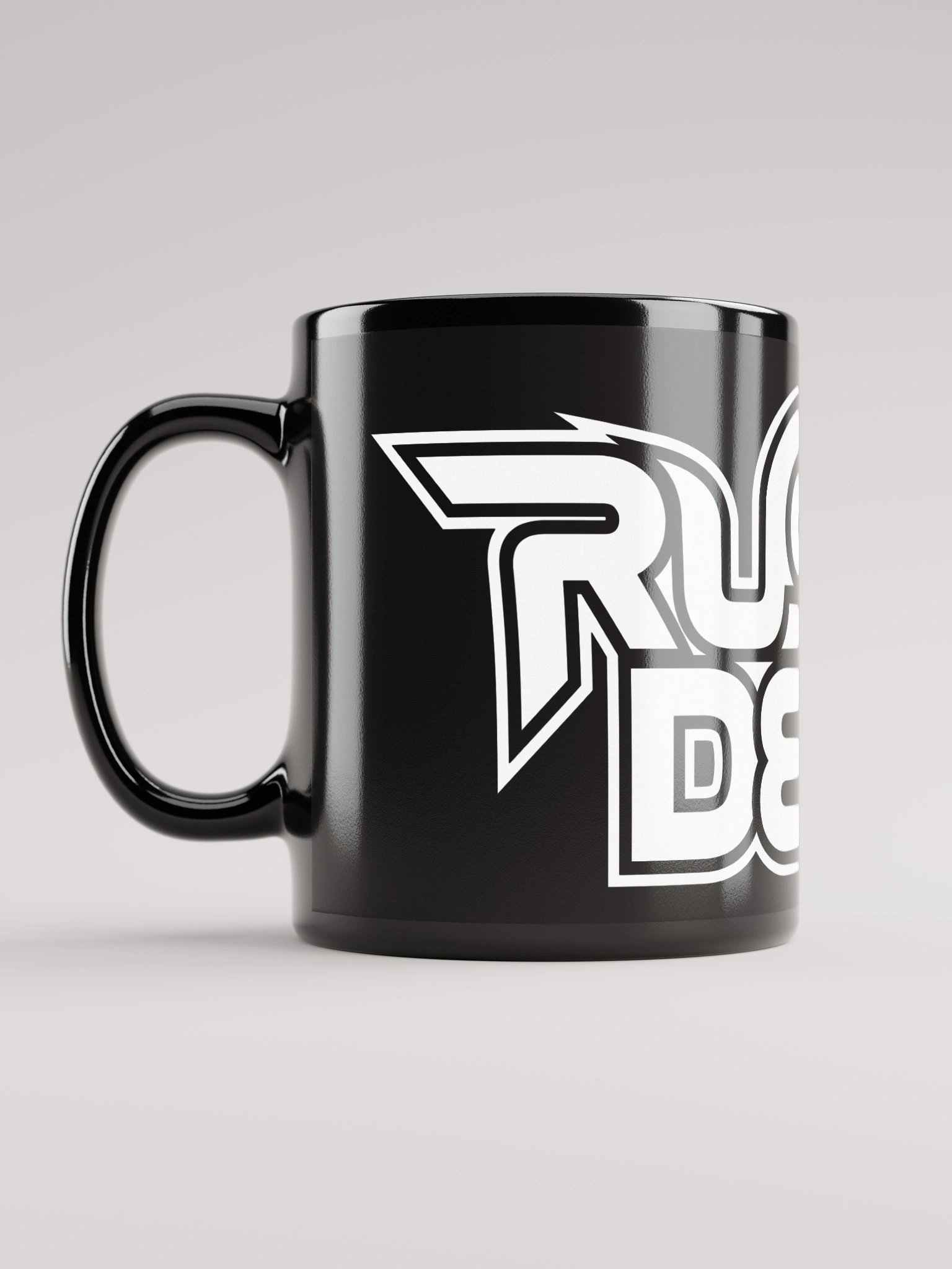 Rush Dee Logo coffee mug Black product image (1)