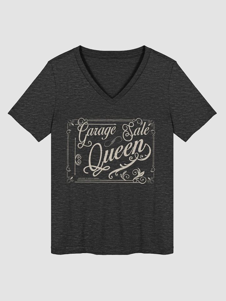 GARAGE SALE QUEEN (Ladies' V-Neck - Dark) product image (2)