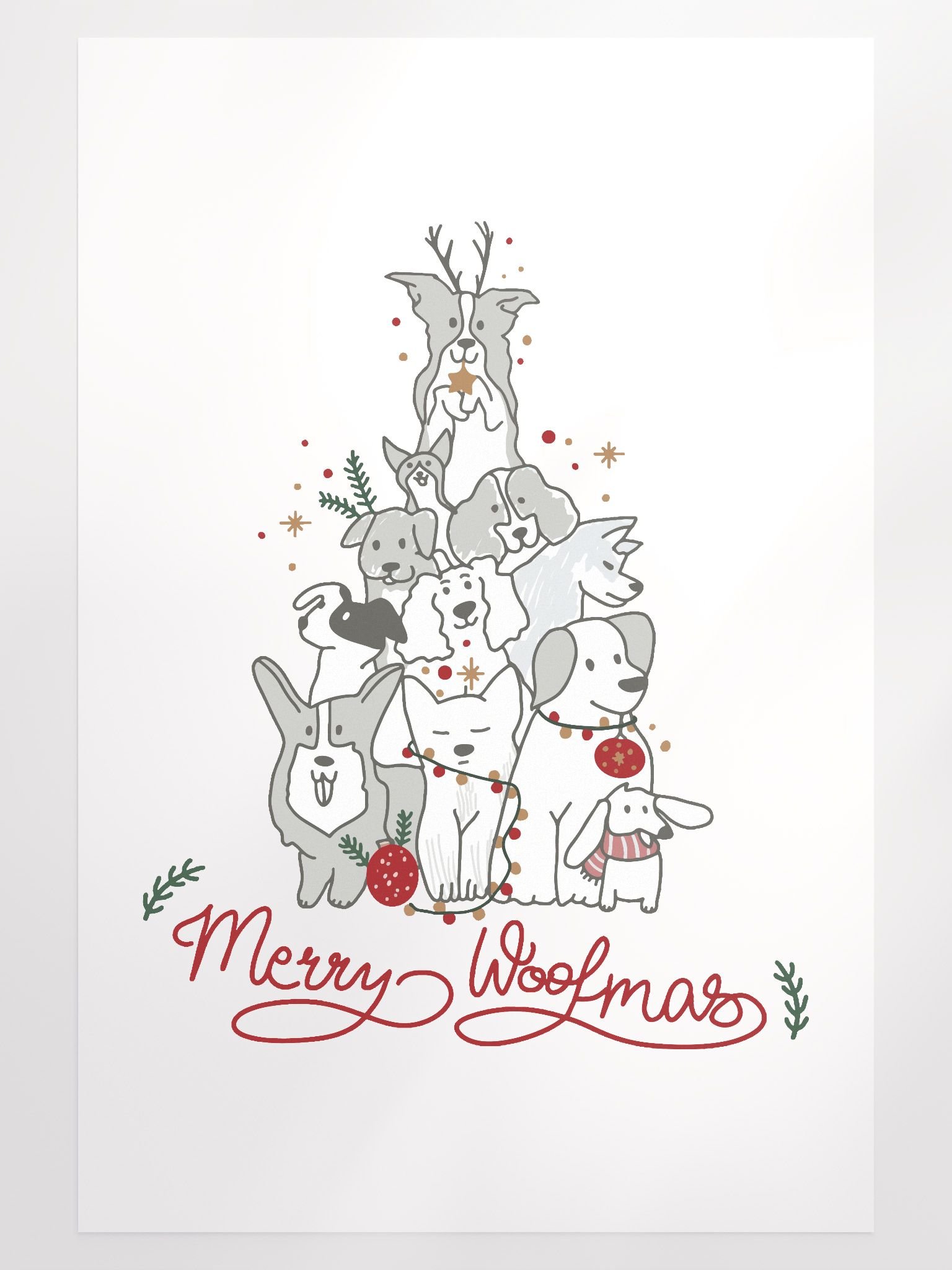 Merry Woofmas • Matte Paper Poster product image (1)