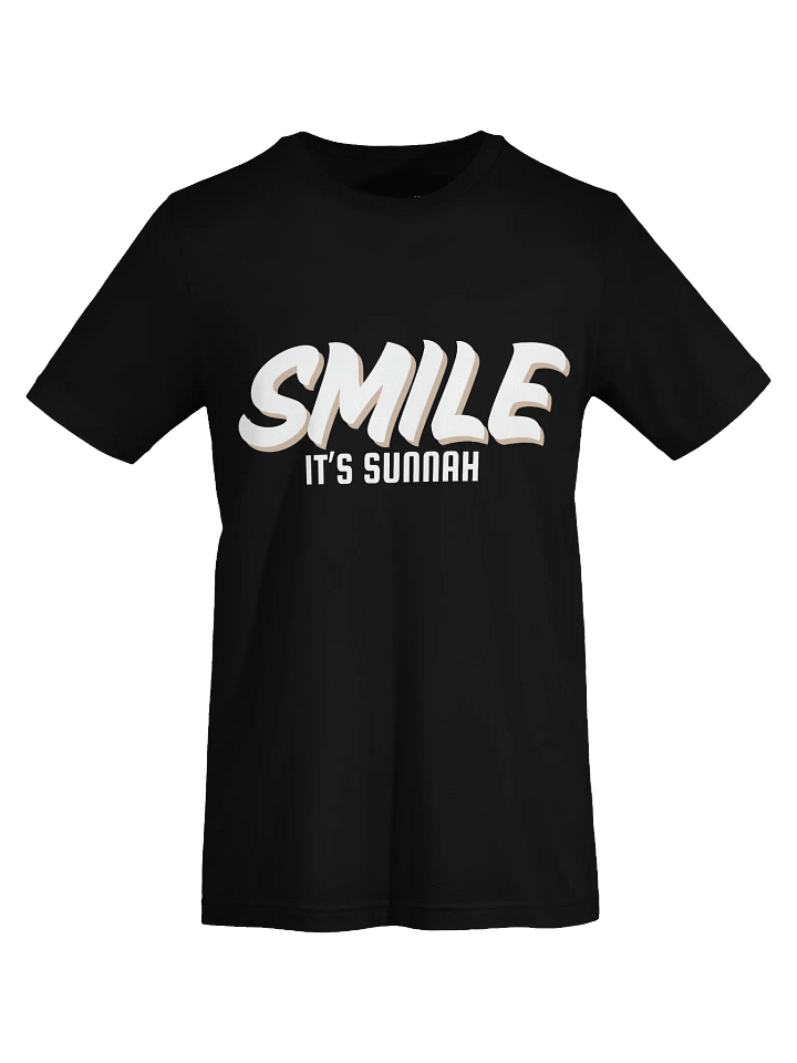 Dark "Smile It's Sunnah" T-Shirt in White product image (1)