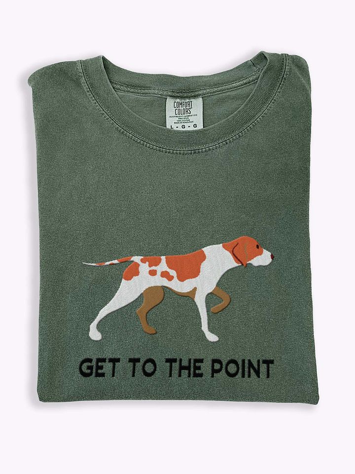 Get to the Point T-Shirt(Embroidered) of an English Pointer product image (1)