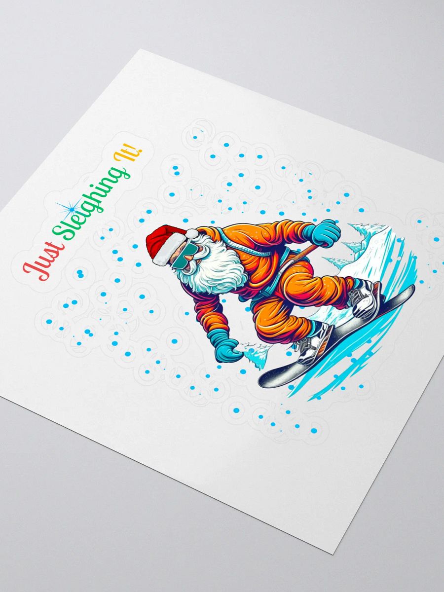 Santa Claus Snowboarding Sticker product image (3)