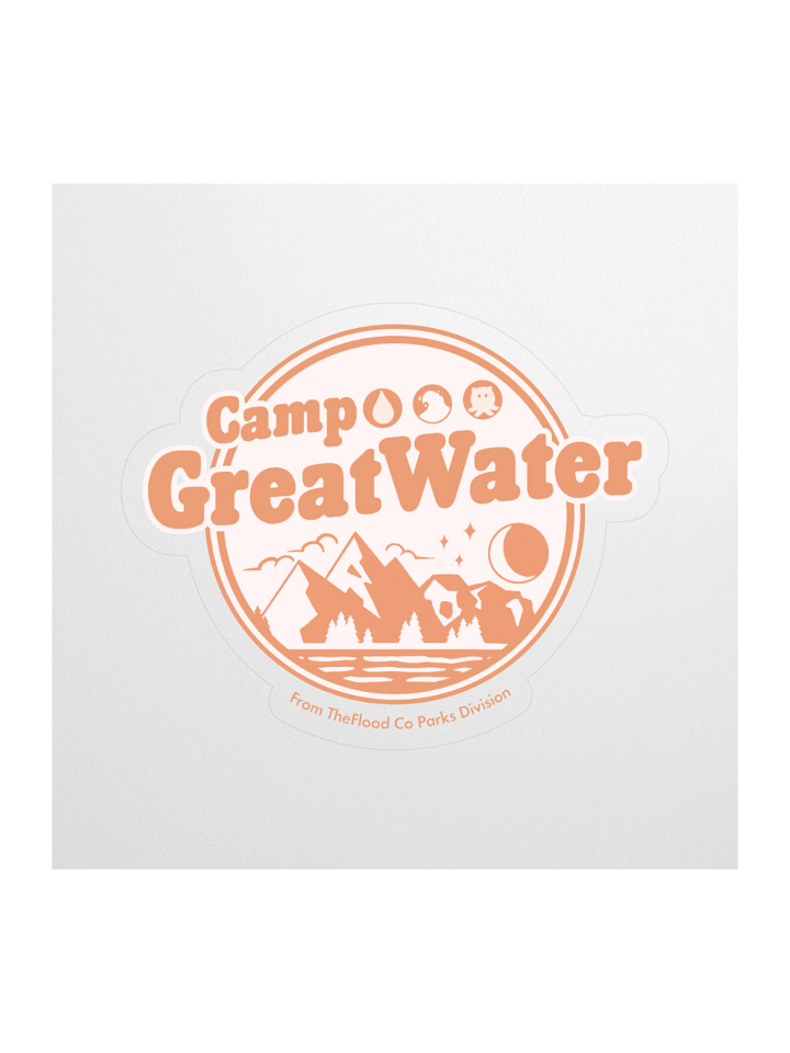 Camp GreatWaterLogo 4x4 sticker product image (1)