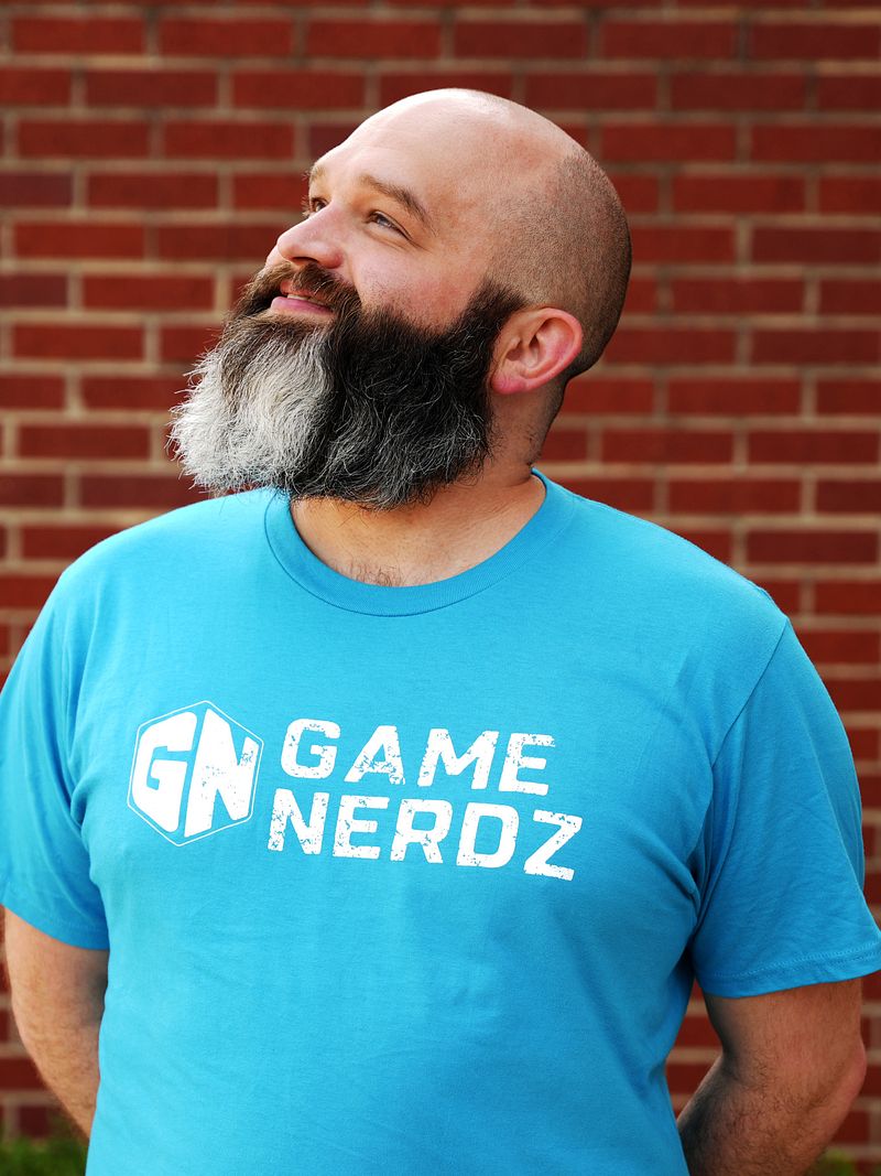 Game Nerdz Vintage Logo Supersoft T-Shirt Blue