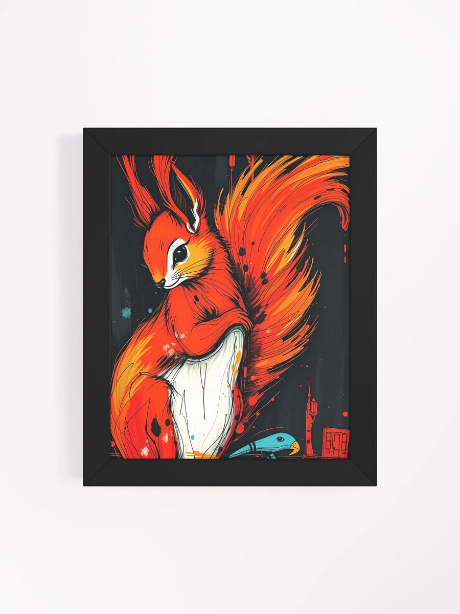 Vibrant Squirrel and Bird Framed Poster product image (23)