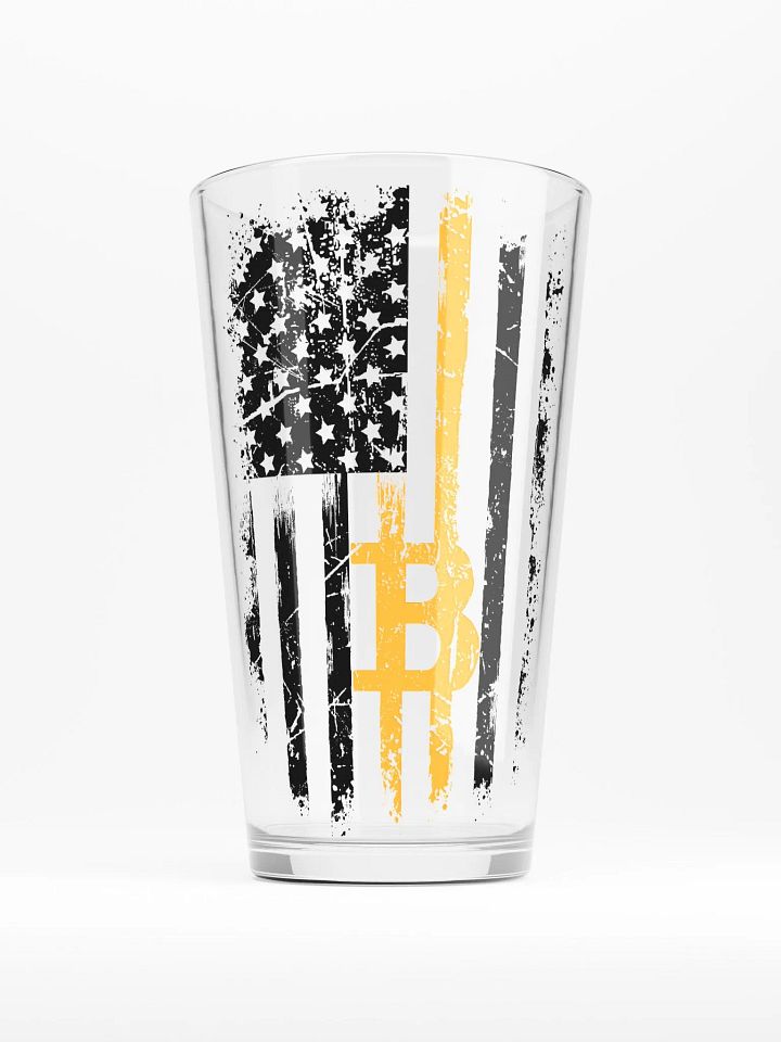 Bitcoin Flag Pint Glass product image (1)