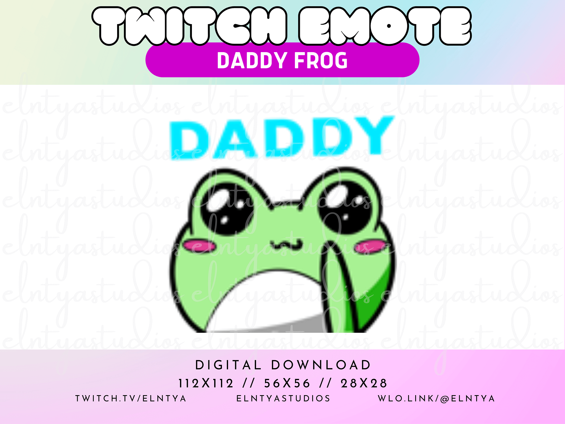 DADDY Kawaii Frog Emote product image (1)