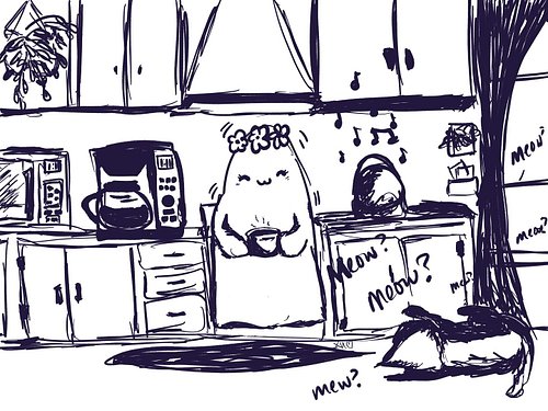 Just vibin during coffee ritual. 🥰🎶

#artist #artwork #coffee #sketching #art #cats_of_instagram #catsoninstagram #chonk