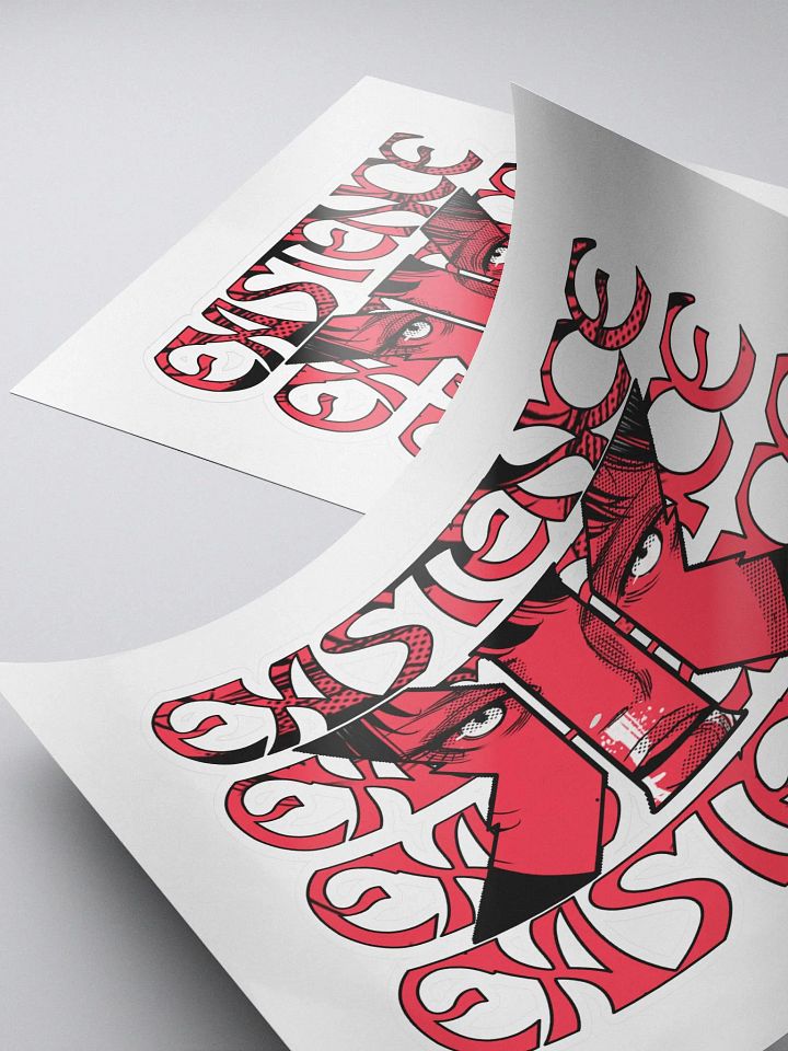 Punched Raw Typography Slap Sticker product image (1)
