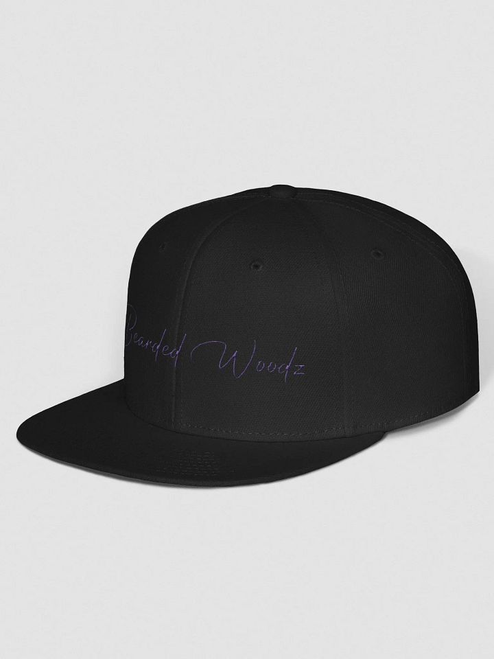Bearded Woodz Signature Snapback Cap (Purple Embroidery) product image (2)