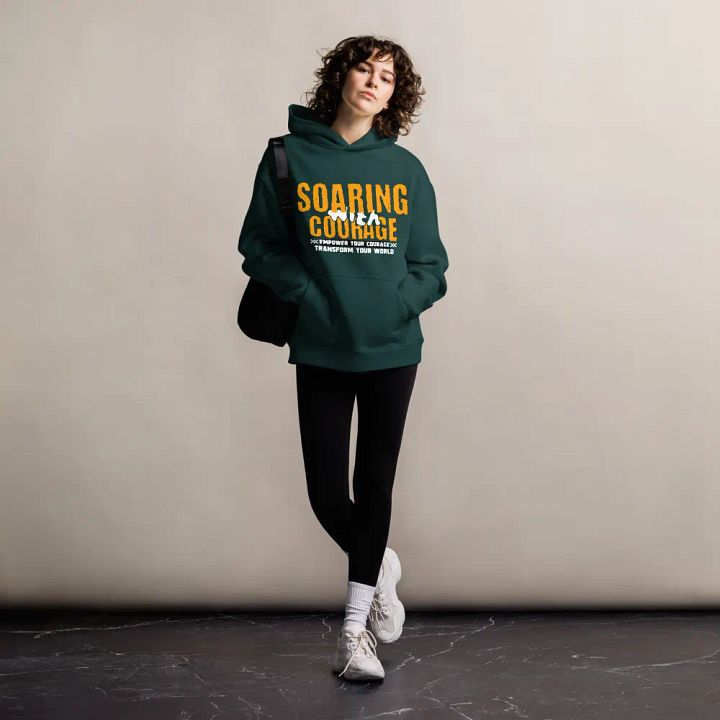 Soaring with courage unisex hoodie product image (2)