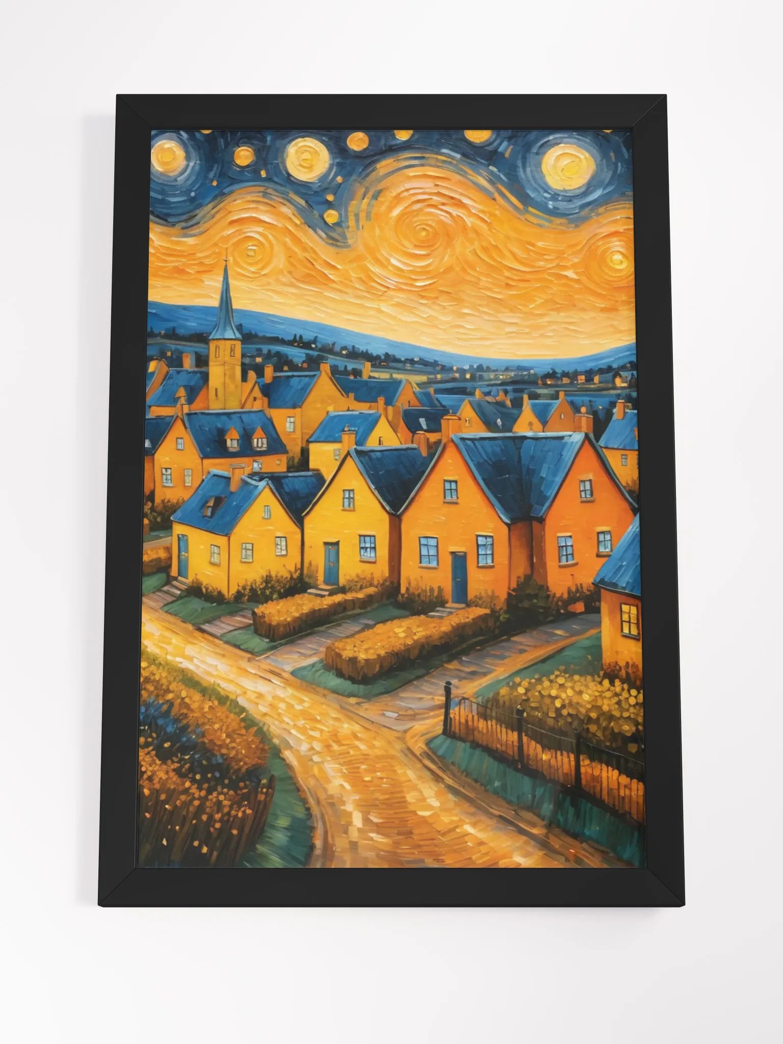 Starry Village Framed Matte Poster product image (15)