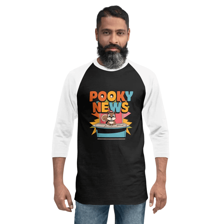 Pooky News ¾ Sleeve Tee product image (2)