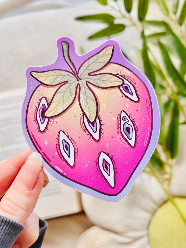 Strawby eyes sticker product image (1)