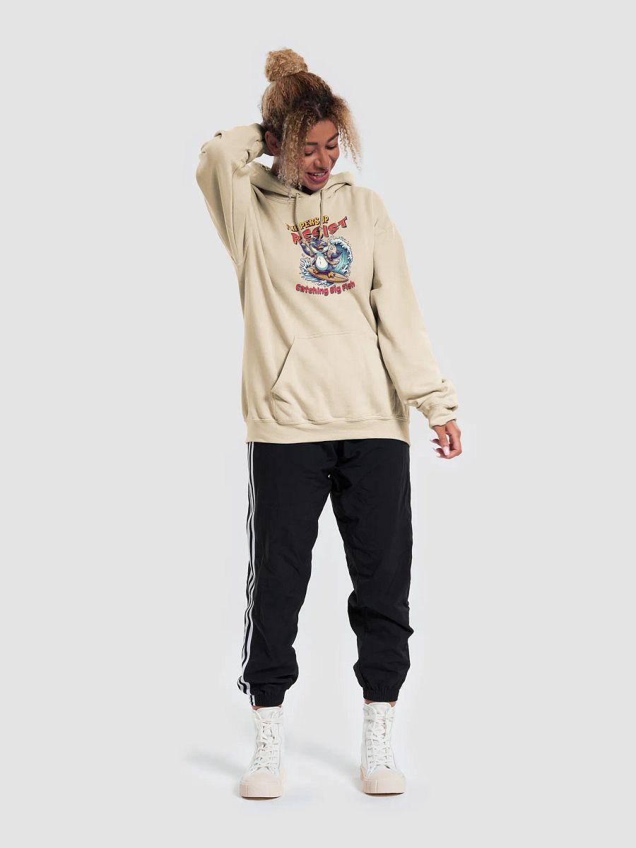 Flippers Up Resist Catching Big Fish Penguin Surfing Classic Hoodie product image (15)