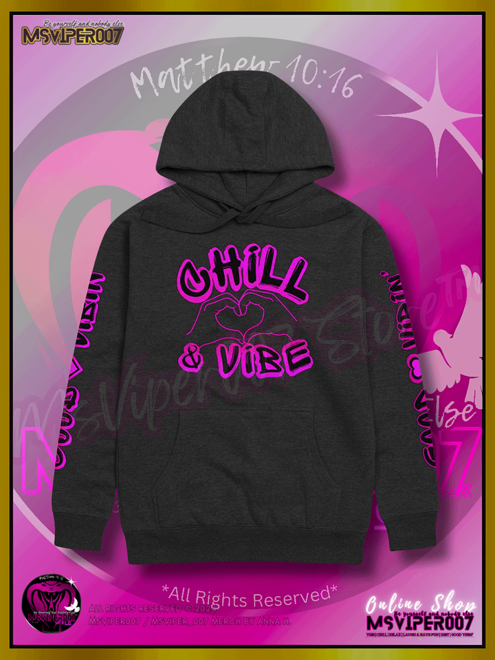 Hoodie - MsViper007's "Chill & Vibe [V2]" (lilac pink) Pullover Hoodie By Anna H. product image (1)