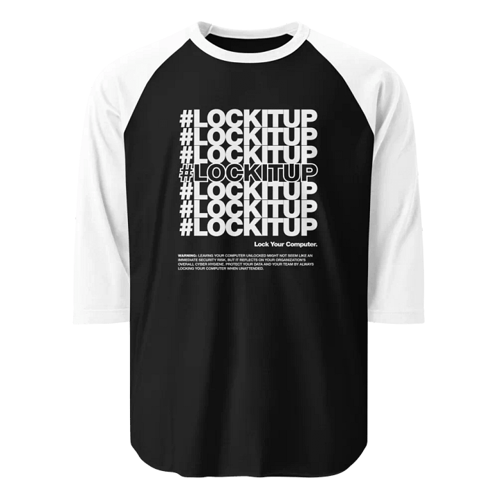 #LOCKITUP B&W - Raglan Tee product image (1)
