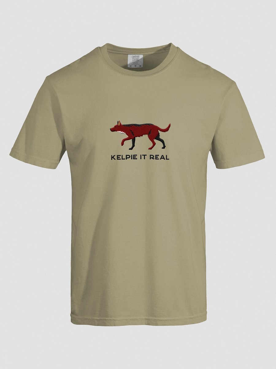 Kelpie It Real T-Shirt(Embroidered) of an Australian Kelpie(Brown) product image (17)