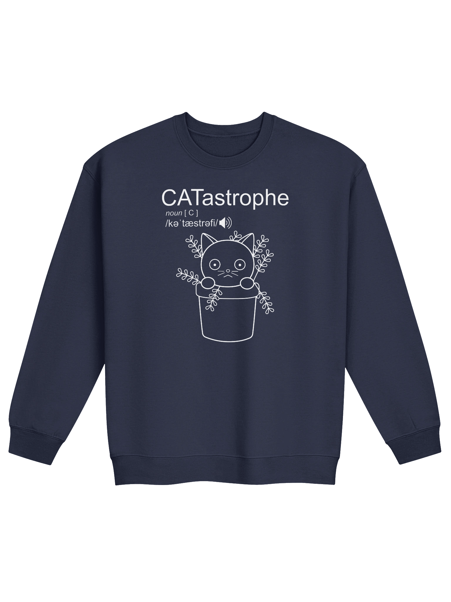 CATastrophe (Cat in Plant Pot) - Unisex Adult Sweatshirt product image (1)